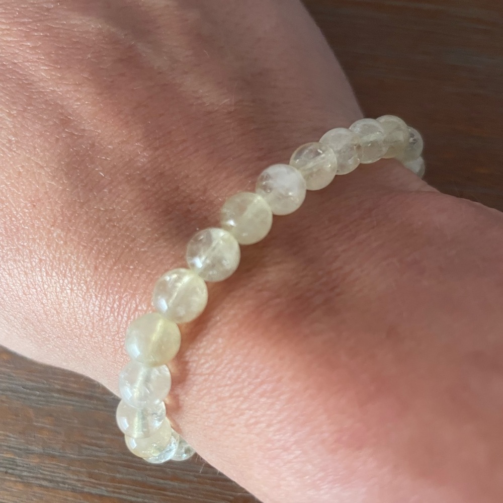 Citrine Crystal Beaded Bracelet - 6mm